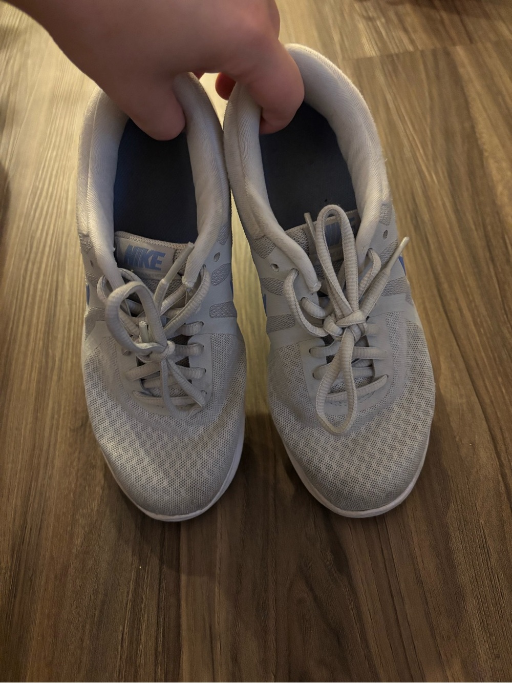 Nike Women’s Athletic Sneakers in Light Gray and White